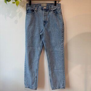 Everlane The 90s Cheeky Jean Crop Organic Cotton Light Wash High Rise Size 26
